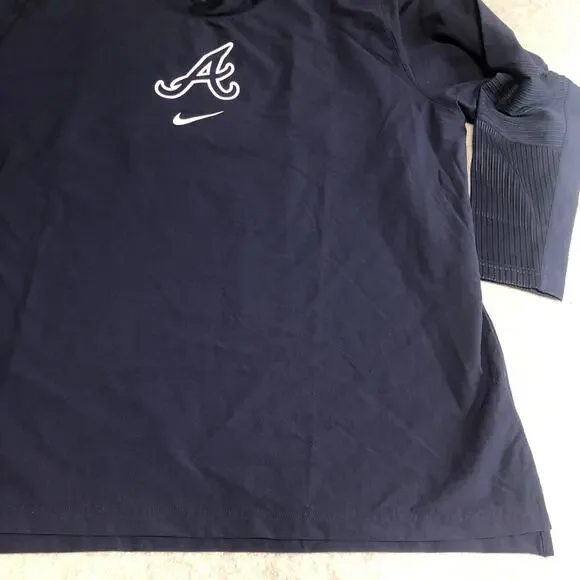 Atlanta Braves Nike Batting Shirt Mens XL MLB Long Sleeve Vented Baseball New - Picture 3 of 13